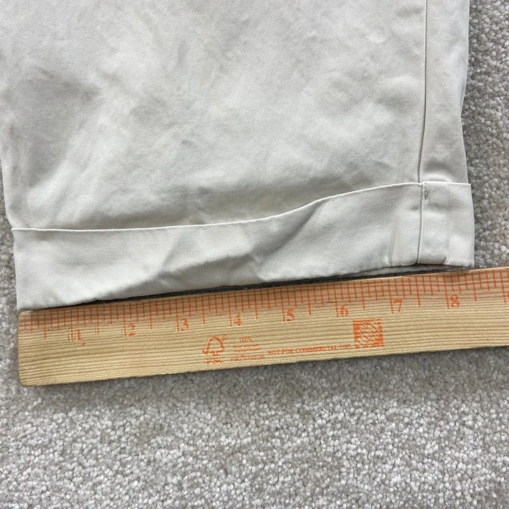 Polo Ralph Lauren Hammond Pant Men 33x30 Tan Beige Pleated Cuffed Chinos